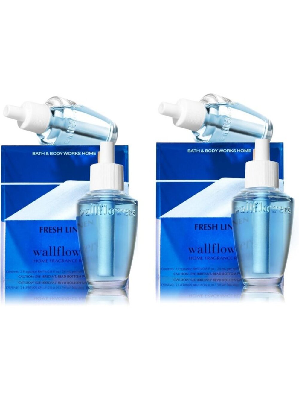 Fresh Linen Wallflower Bulb Refills - 2 Boxes, 4 Bulbs - Home Fragrance Set